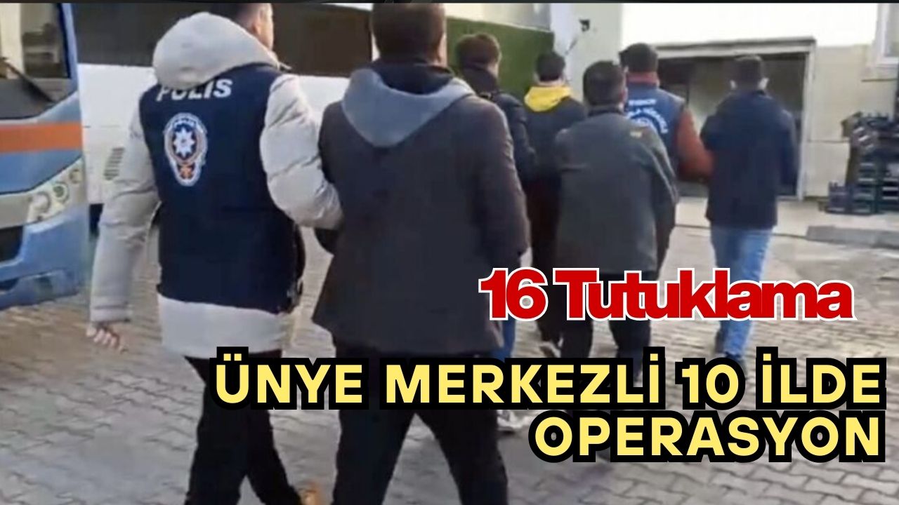Ünye Merkezli 10 İlde Yasa Dışı Bahis ve Dolandırıcılık Operasyonu: 16 Tutuklama