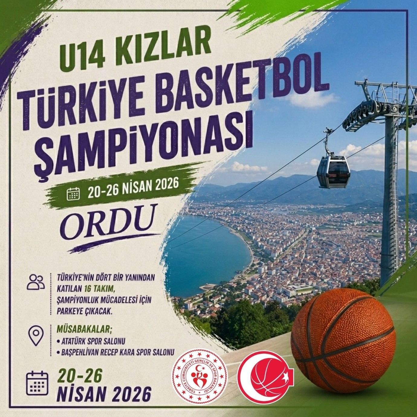 Ordu’da Kızlar U14 Türkiye Basketbol Şampiyonası Başladı