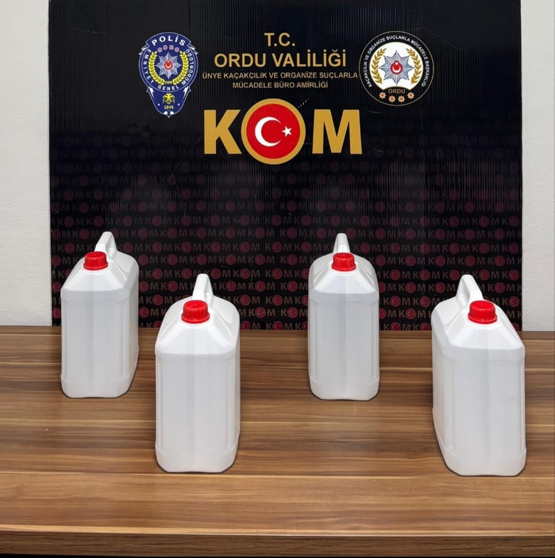 KARGODA ZEHİR TUZAĞI! ÜNYE’DE KAÇAK ALKOL OPERASYONU
