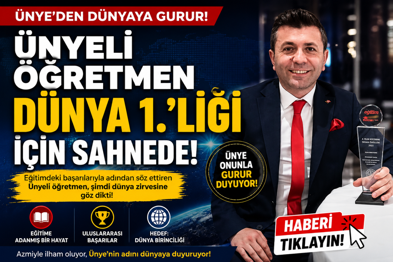 ÜNYELİ ÖĞRETMEN DÜNYA ZİRVESİNE KOŞUYOR!