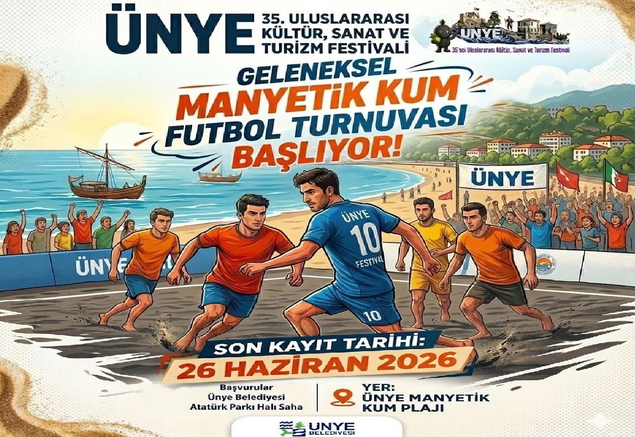Ünye’de Manyetik Kum Futbolu Heyecanı Başlıyor! Başvurular Devam Ediyor