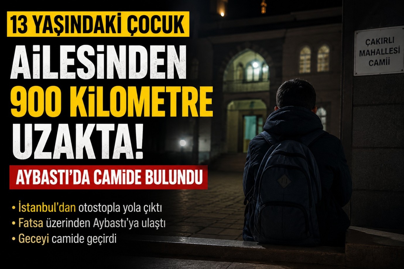İstanbul’dan Yola Çıktı, Aybastı’da Camide Yakalandı