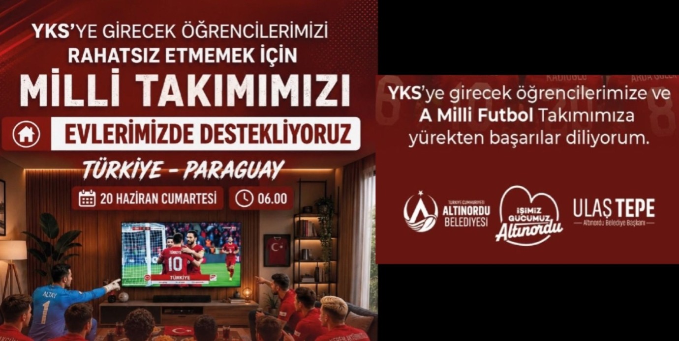 Altınordu’dan YKS Hassasiyeti: Milli Maç Yayını İptal Edildi