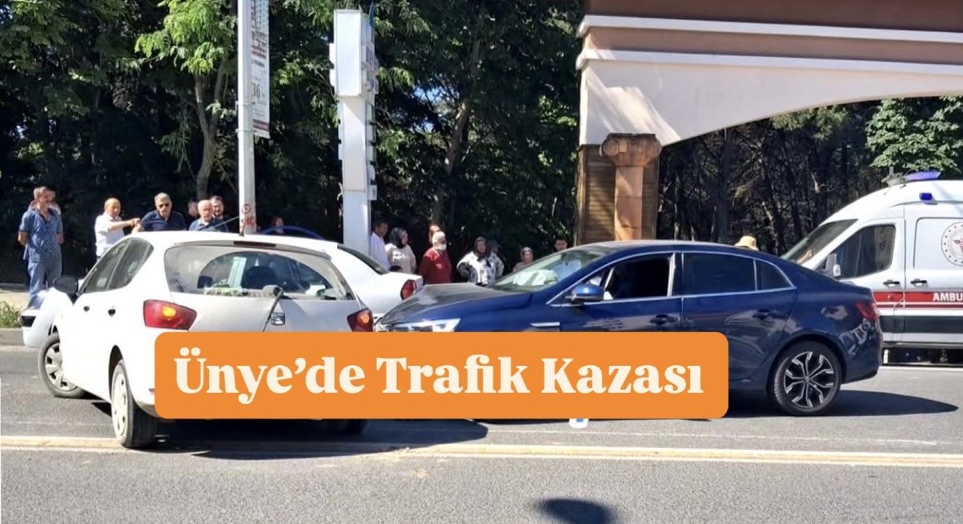 ÜNYE’DE ÇAMLIK GİRİŞİNDE TRAFİK KAZASI: FACİANIN EŞİĞİNDEN DÖNÜLDÜ