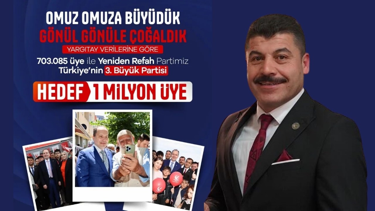 Üstündağ: “Yeniden Refah Partisi’nin Yeni Hedefi 1 Milyon Üye”