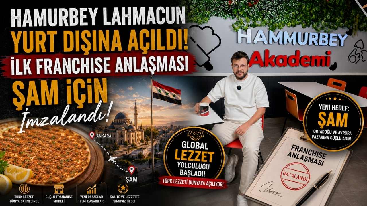 HamurBey Lahmacun Yurt Dışına Açıldı: İlk Franchise Anlaşması Şam İçin İmzalandı