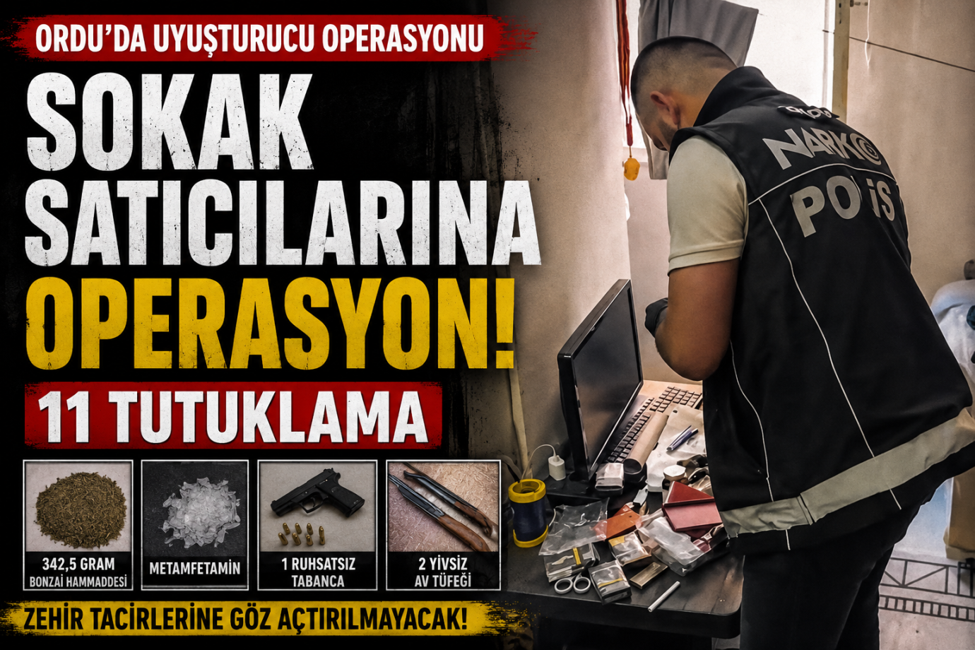 Ordu'da Uyuşturucu Operasyonu: 11 Şüpheli Cezaevine Gönderildi