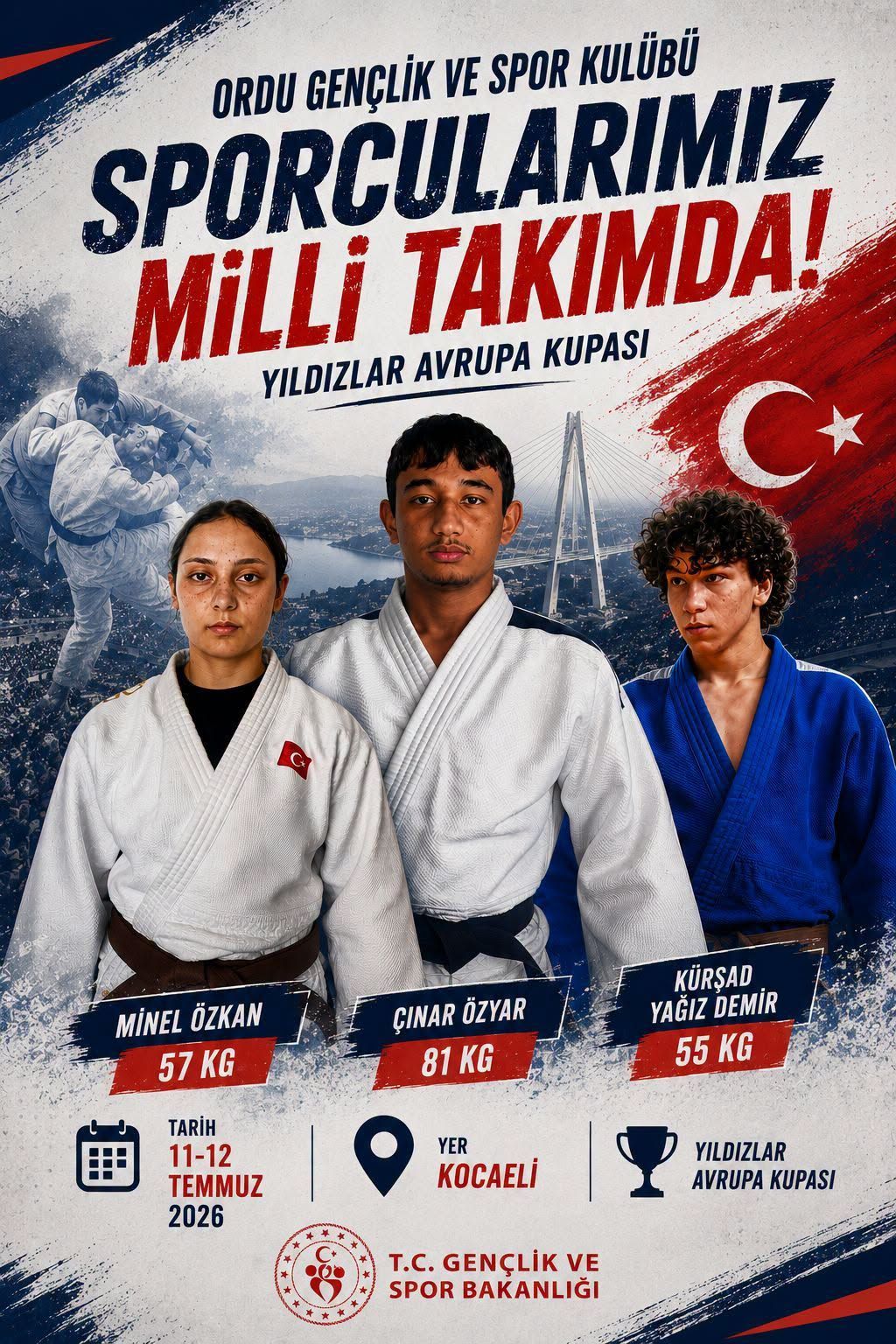 Ordu Sporunda Büyük Gurur! 3 Genç Judocu Ay-Yıldızlı Formayı Giyecek