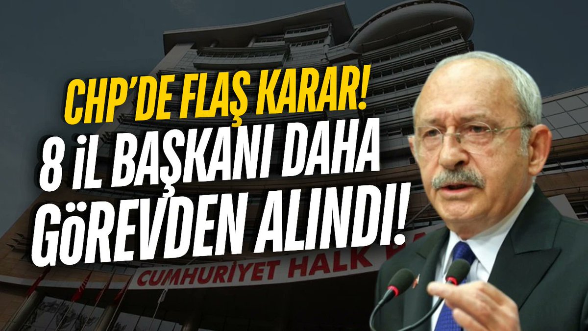 CHP'de 8 İl Başkanlığına Görev Değişikliği! Ordu Listede Yer Almadı