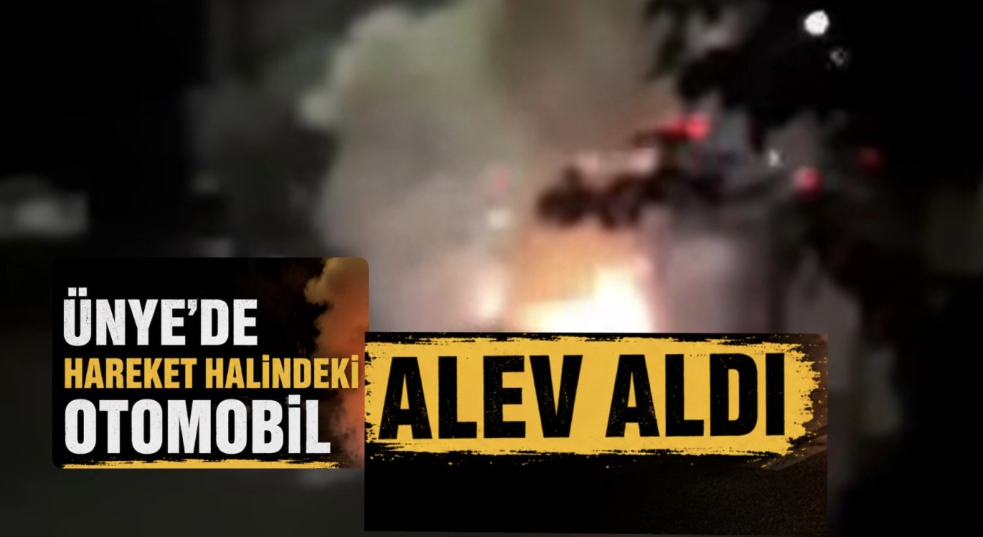 Ünye’de Seyir Halindeki Otomobil Alevlere Teslim Oldu