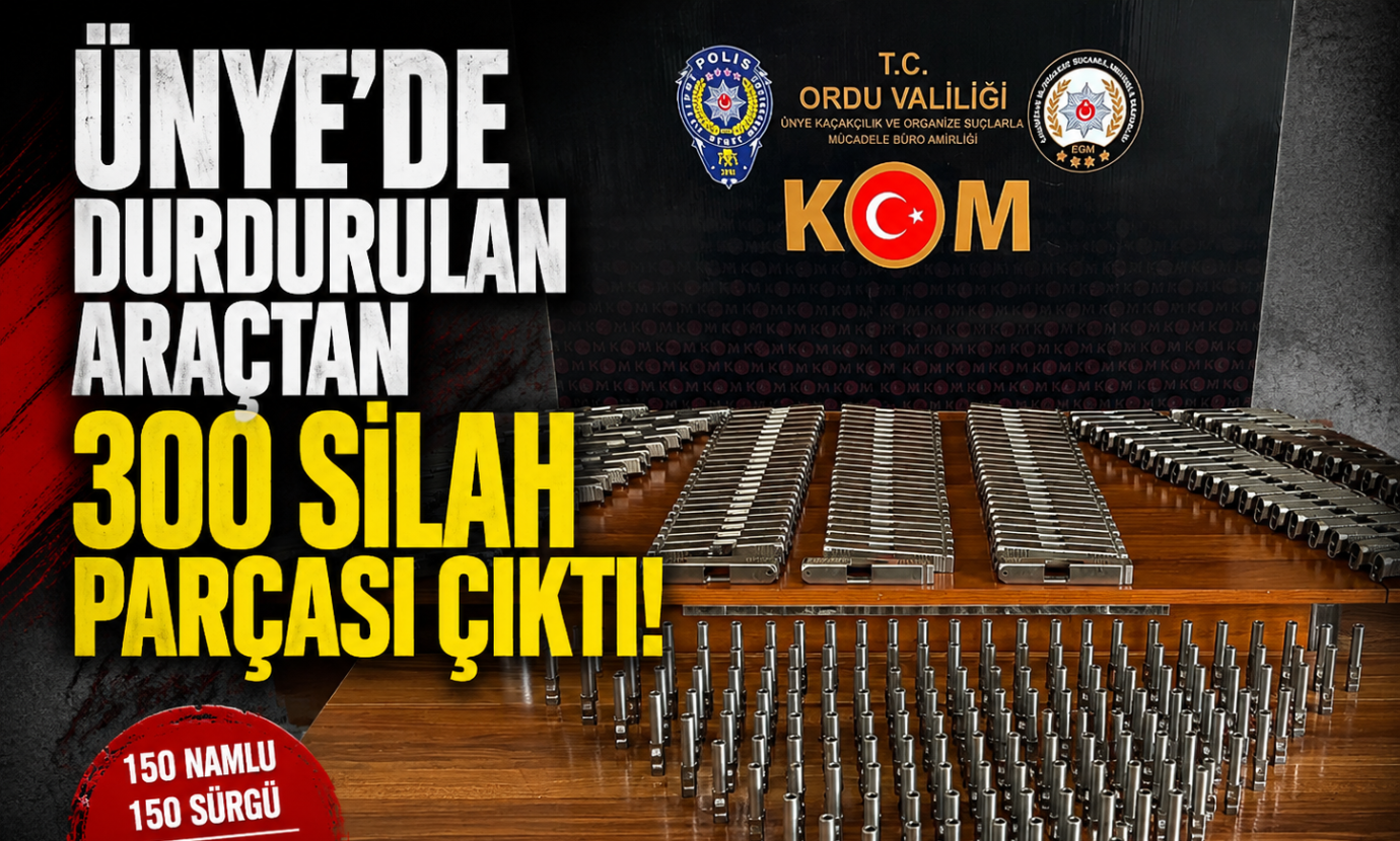 Ünye'de Silah Parçası Operasyonu: 300 Parça Ele Geçirildi, 1 Tutuklama