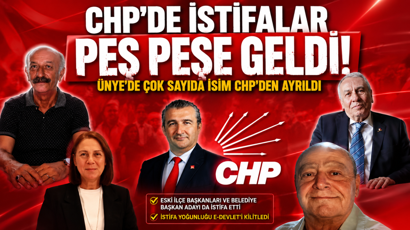 Ünye'de CHP'den İstifalar Peş Peşe Geldi