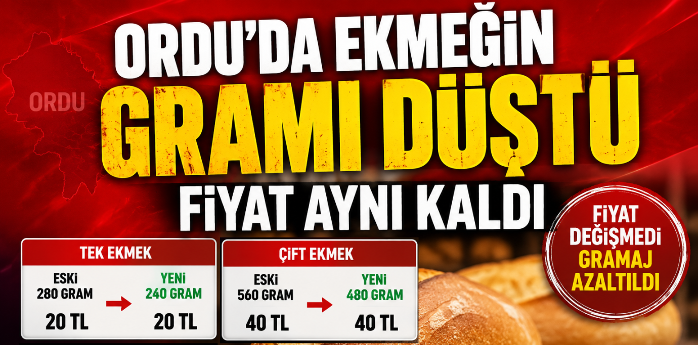 Ordu'da Yeni Ekmek Tarifesi Uygulanmaya Başladı