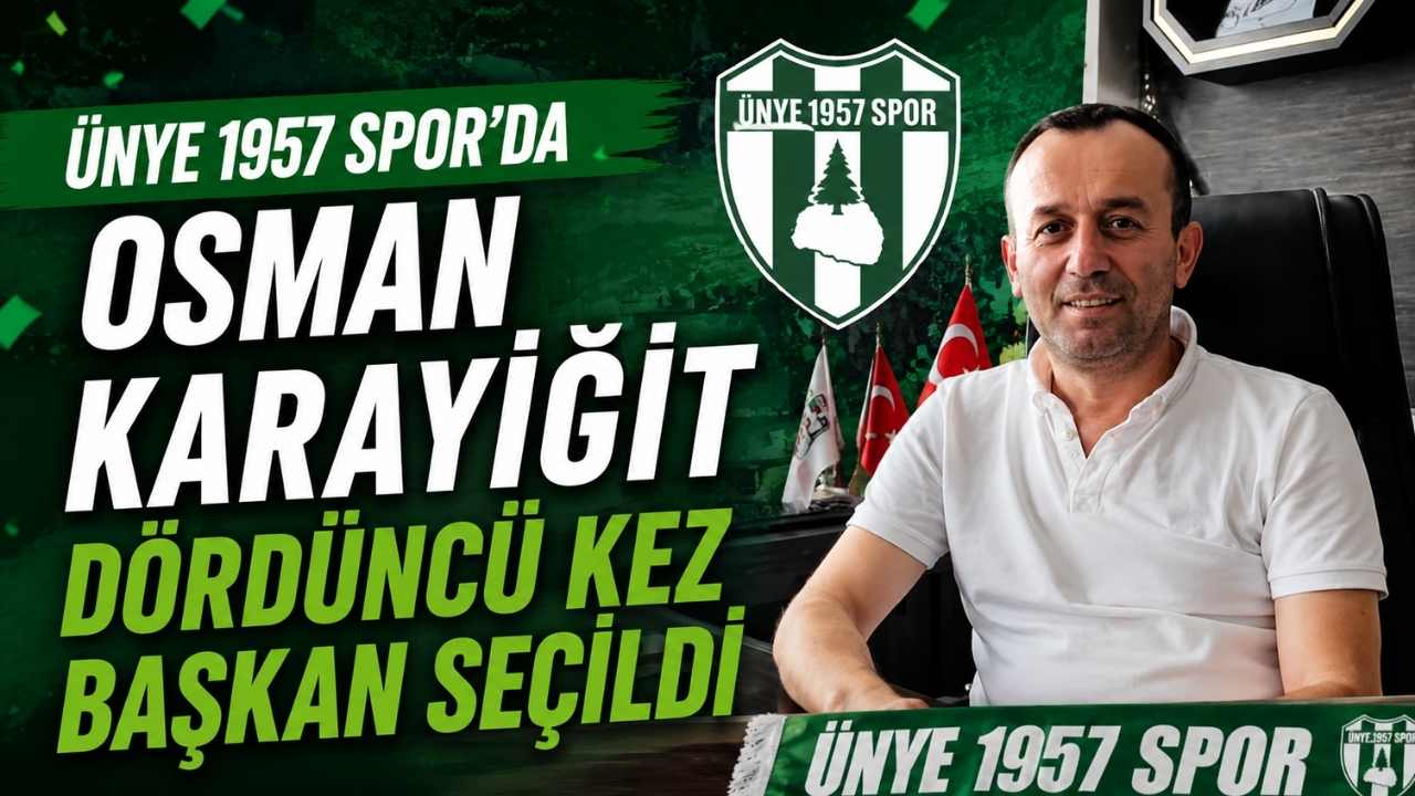 Ünye 1957 Spor’da Osman Karayiğit Dördüncü Kez Başkan Seçildi