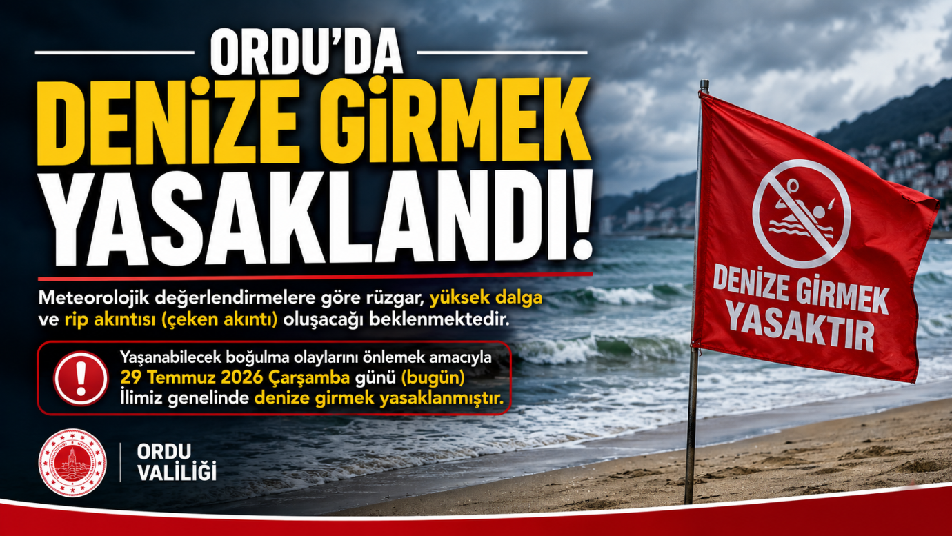 Ordu'da Denize Girmek Yasaklandı
