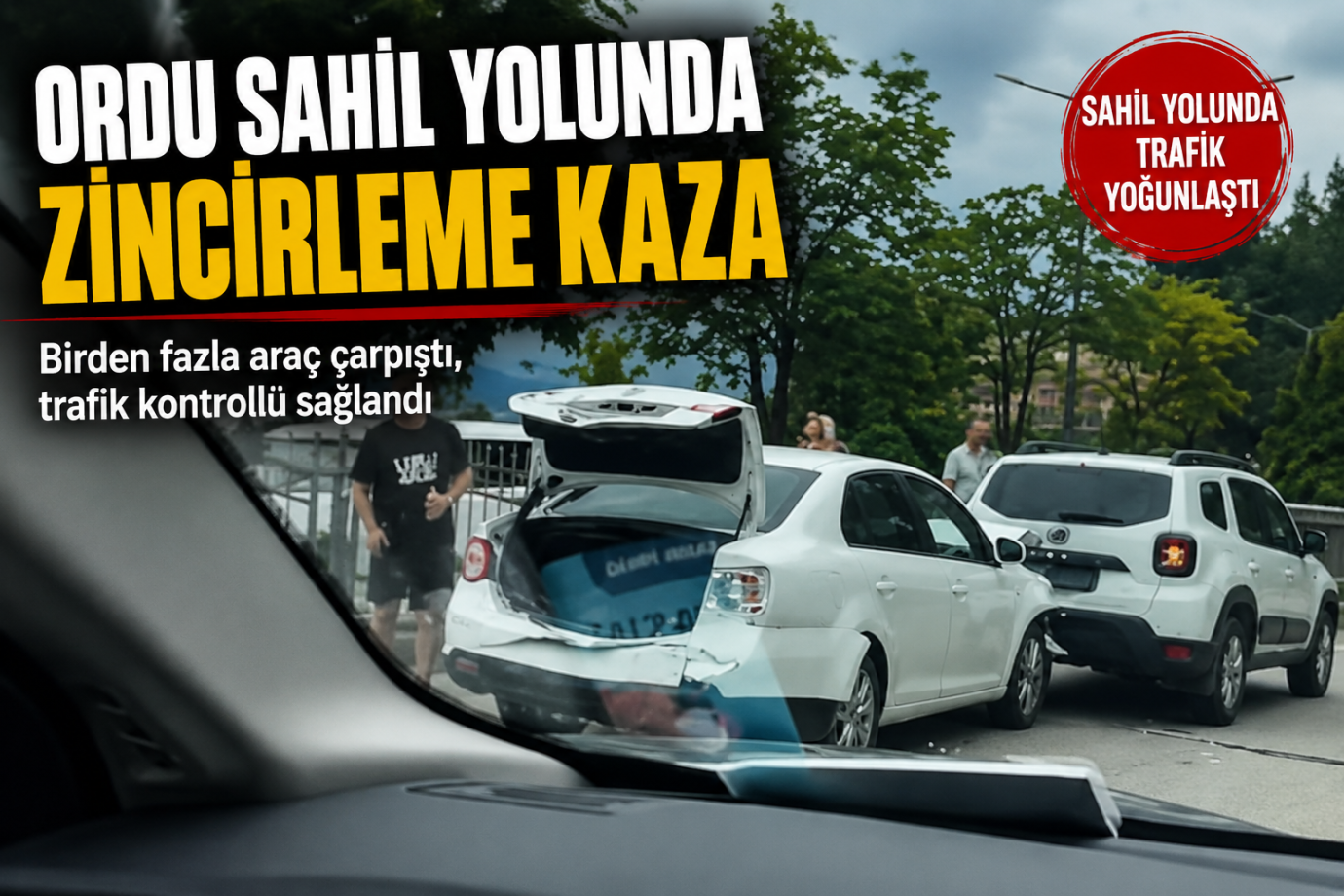 Altınordu’da Zincirleme Trafik Kazası: Sahil Yolunda Yoğunluk Oluştu