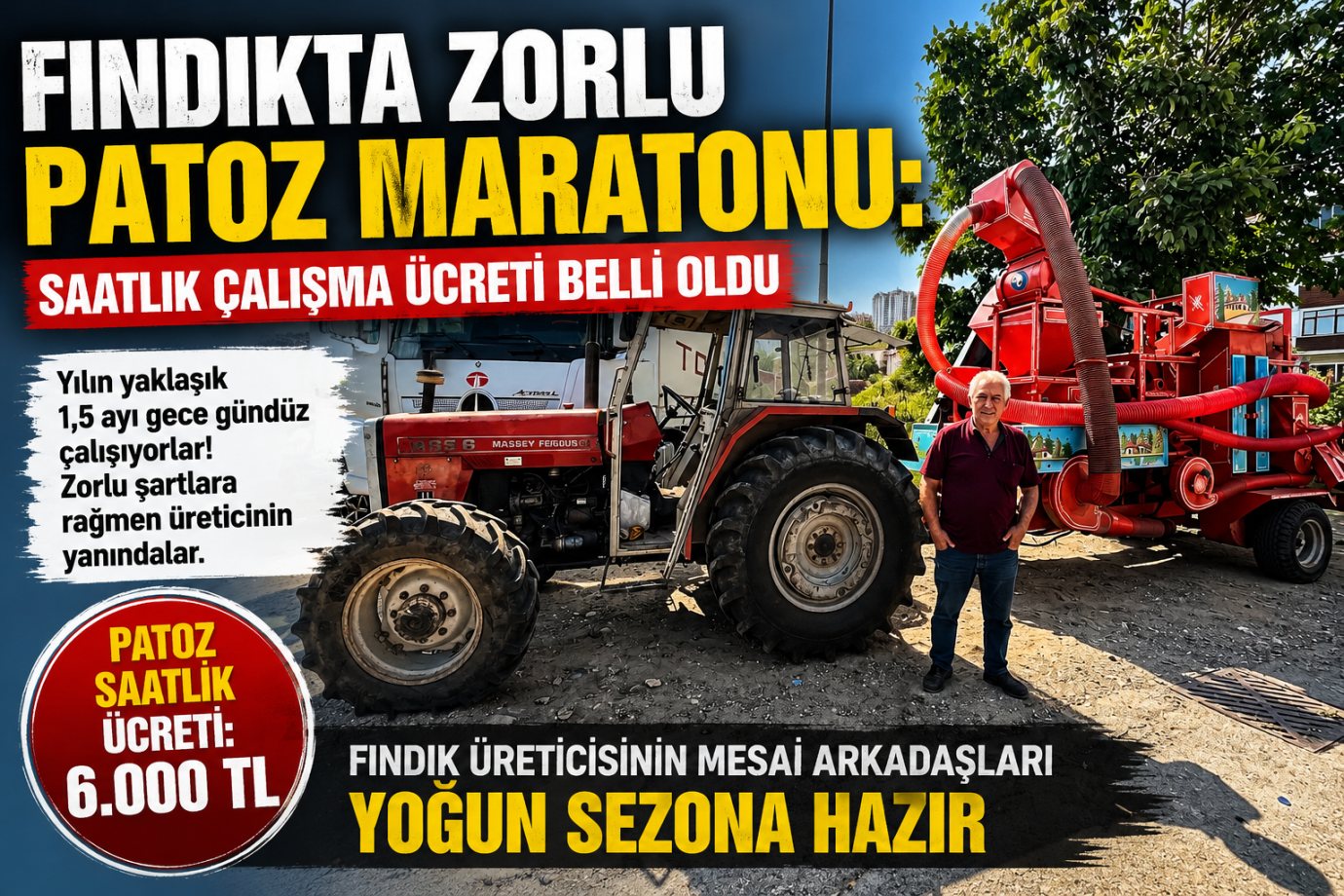 Fındık Sezonunda Patoz Mesaisi Başladı: Saatlik Ücret 6 Bin Lira