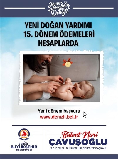 Denizli Büyükşehir’in yeni doğan desteği sürüyor