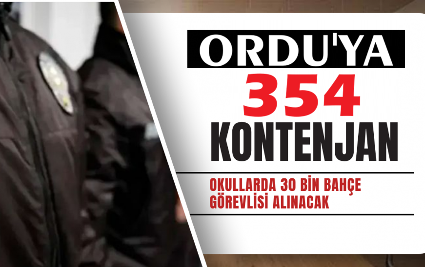 Ordu'da Okullara 354 Bahçe Görevlisi Alınacak