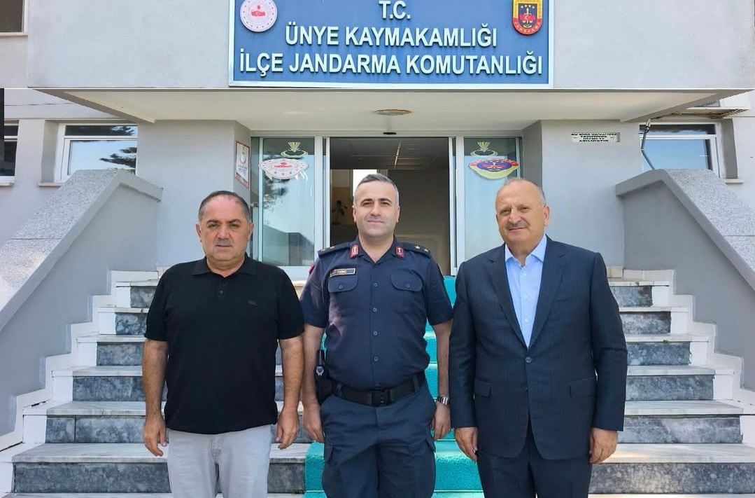 Ünye'de Yeni Jandarma Komutanı Emrah Tunç'a Hayırlı Olsun Ziyareti