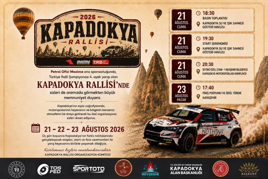 Türkiye Ralli Şampiyonası Nevşehir’de Toprak Parkura Çıkıyor