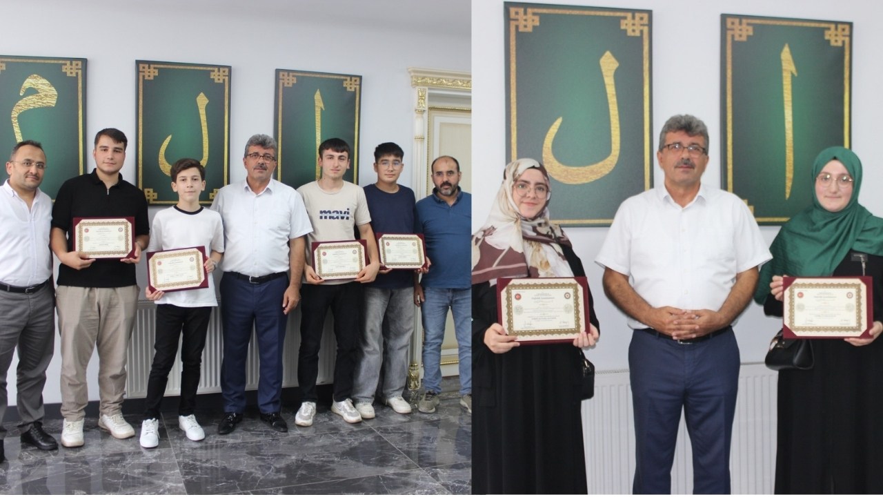 Ünye’de Hafızlık Eğitimini Tamamlayan Öğrencilere Belge Ve Ödül