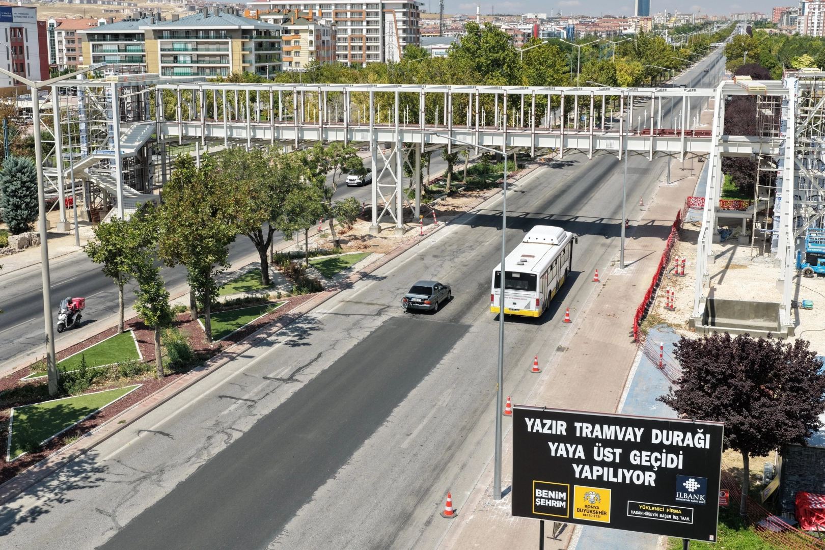 Konya'da o yaya üst geçidinin yapımı son aşamaya geldi
