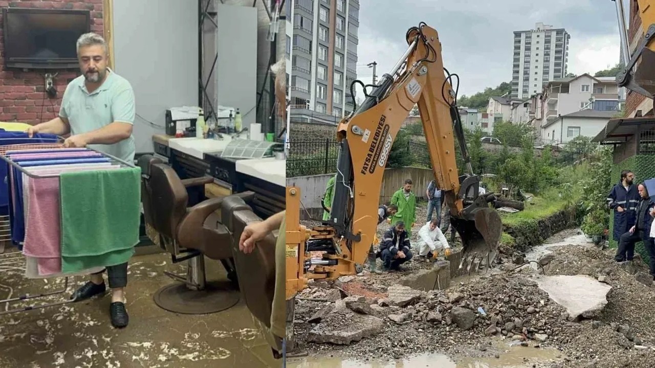Fatsa’da Şiddetli Yağış Panik Yarattı: Ev Ve İş Yerlerini Su Bastı