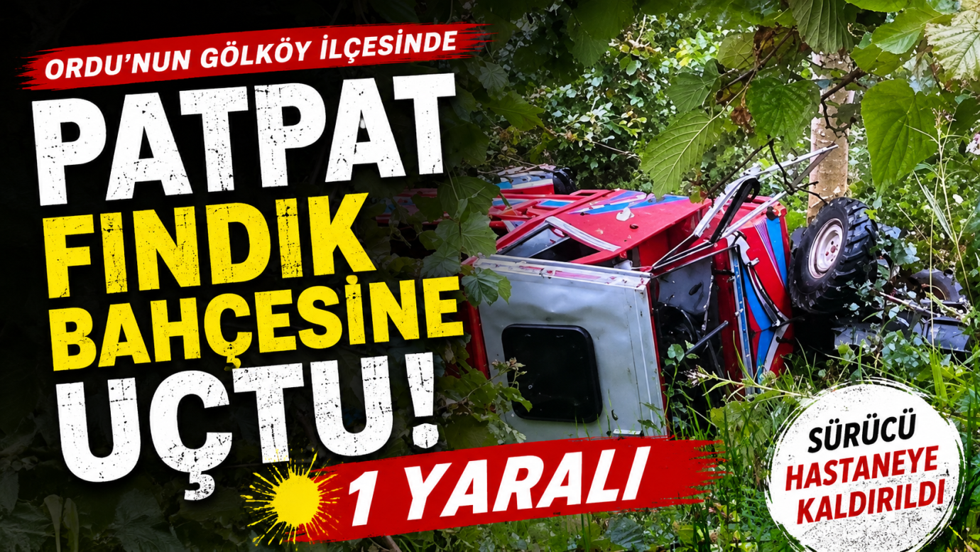 Gölköy’de Patpat Kazası: Fındık Bahçesine Devrildi
