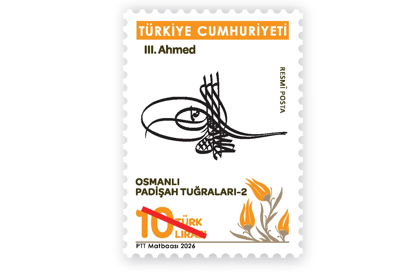 “Osmanlı Padişah Tuğraları-2” Temalı Pullar Tedavülde