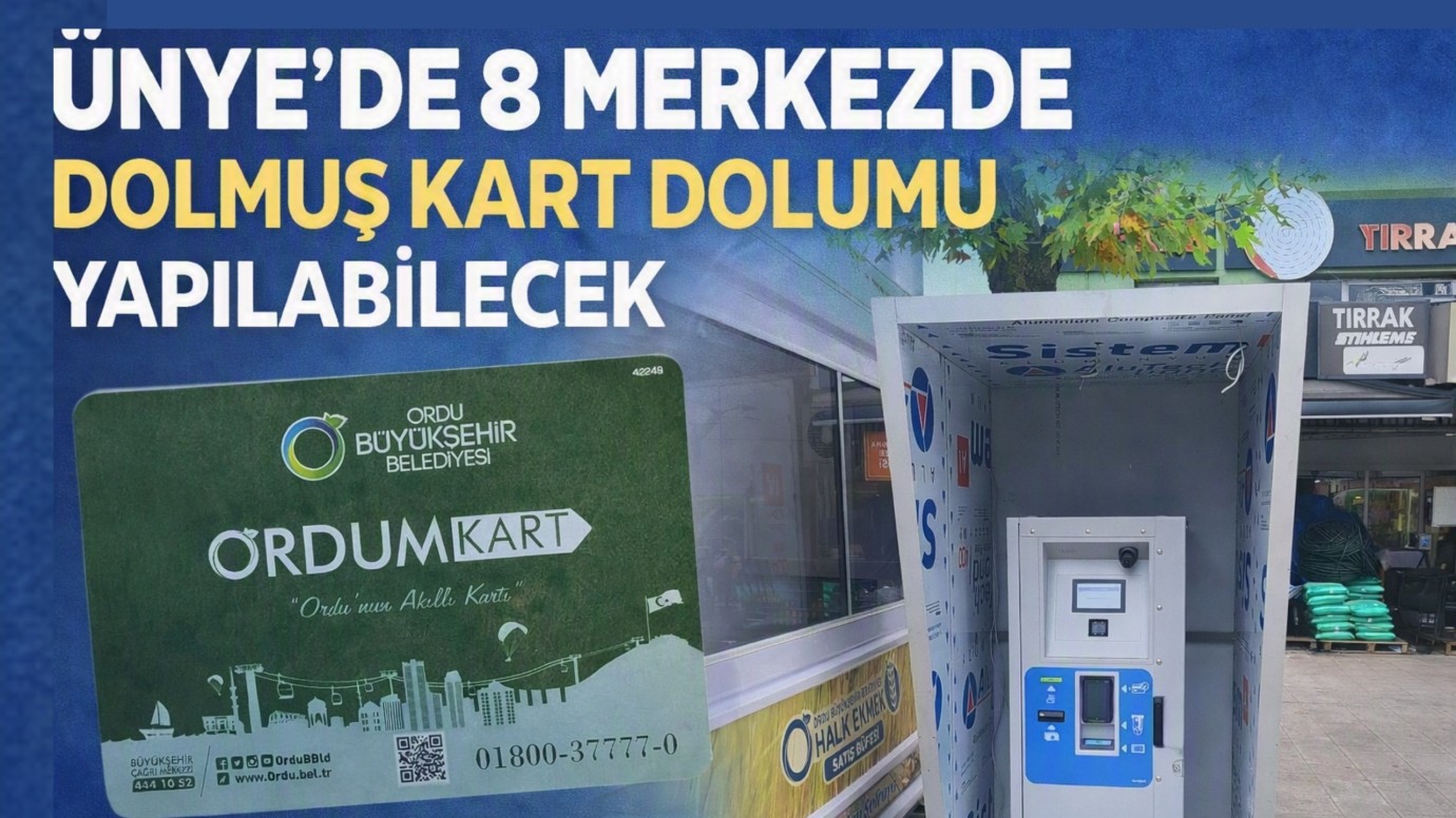Ünye’de Dolmuşlarda Kart Sistemi Başlıyor!
