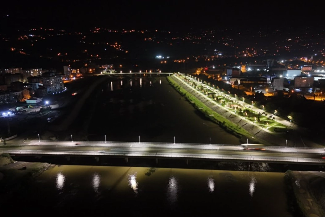 Ordu'da Melet Köprüsü ışıl ışıl oldu