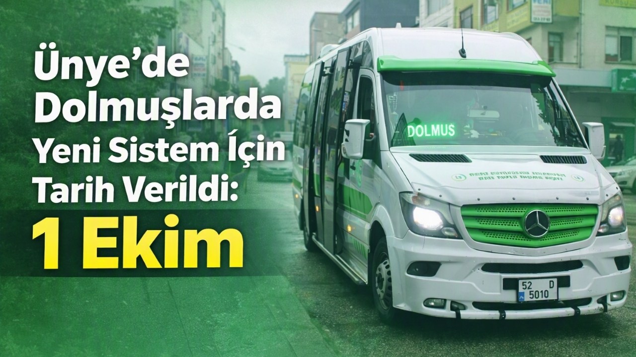 Ünye’de Dolmuşlarda Kartlı Sistem 1 Ekim’de Başlıyor