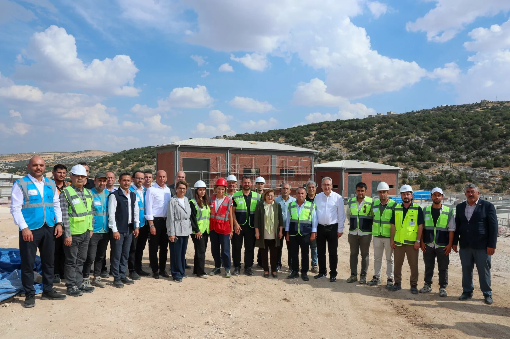 Gaziantep'te Kuzeyşehir Atık Su Arıtma Tesisi inşaat alanına inceleme