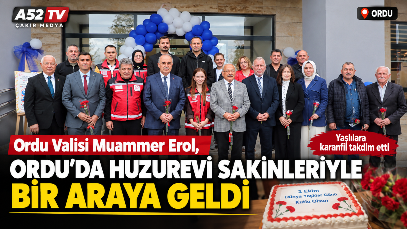Vali Erol, Ordu’da Huzurevi Sakinleriyle Bir Araya Geldi