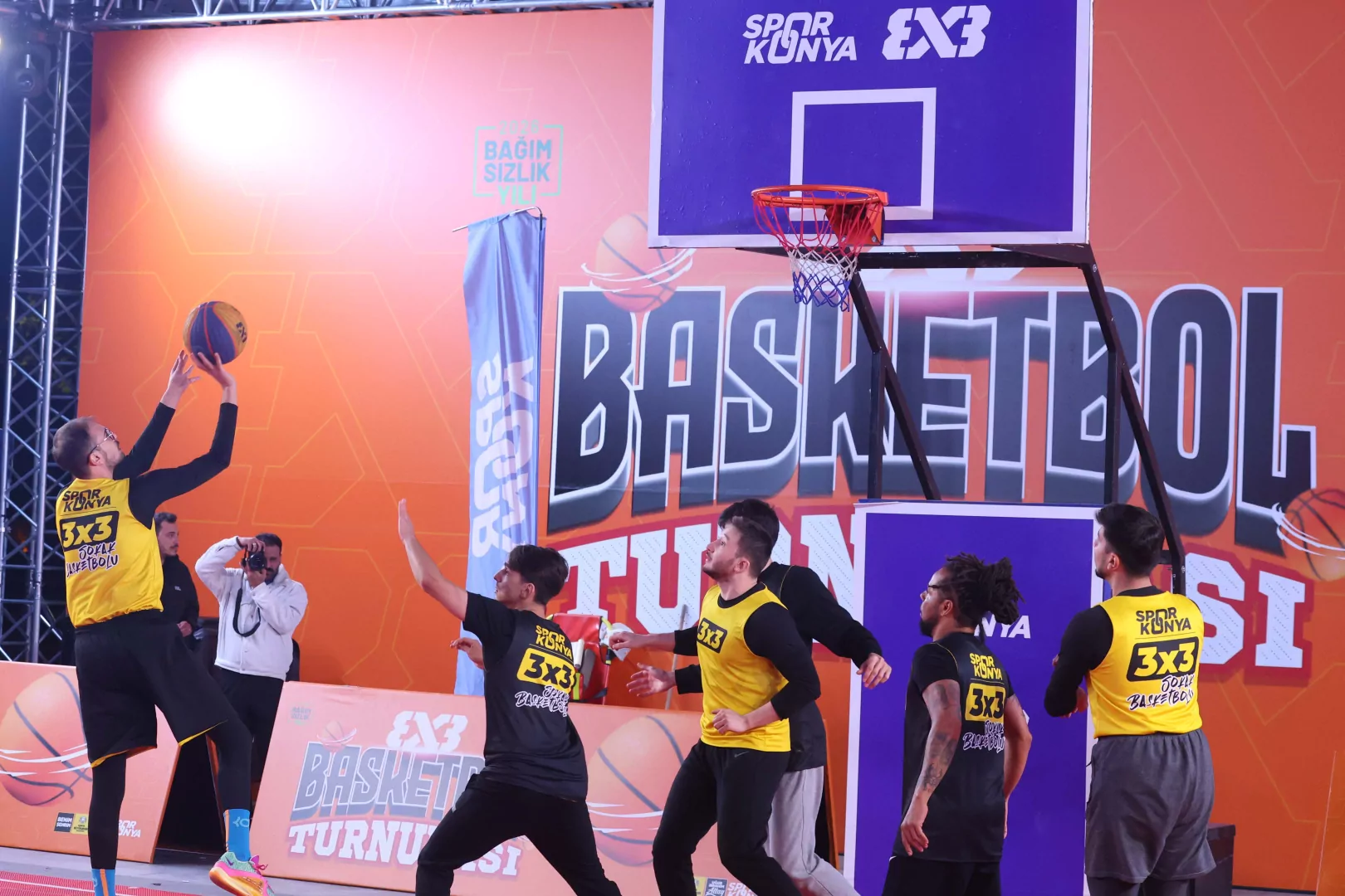 Konya'da 3x3 basketbol turnuvası heyecanı