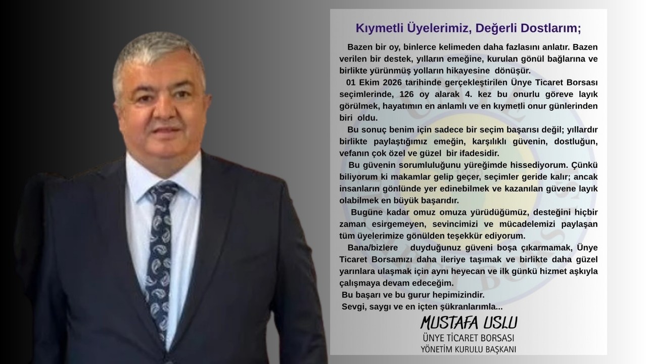 Mustafa Uslu’dan Seçim Sonrası Teşekkür Mesajı
