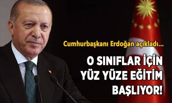Yüz yüze eğitim başlayacak