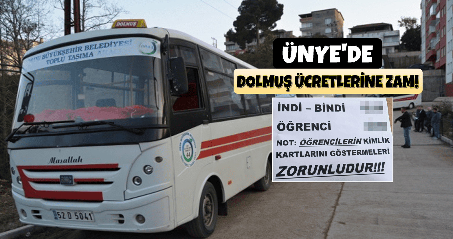 Dolmuşta Büyük Zam