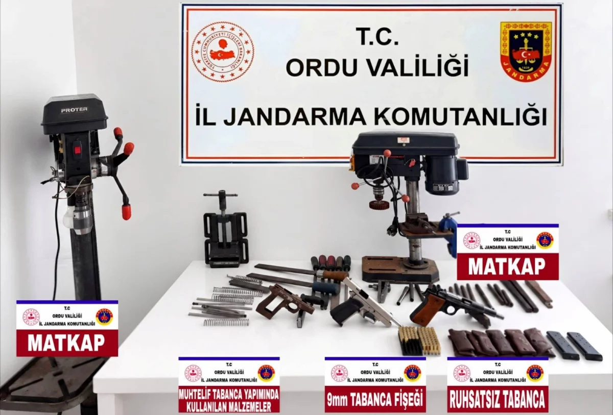 Ordu’da Jandarmadan Silah Operasyonu: Çok Sayıda Tabanca ve Mühimmat Ele Geçirildi