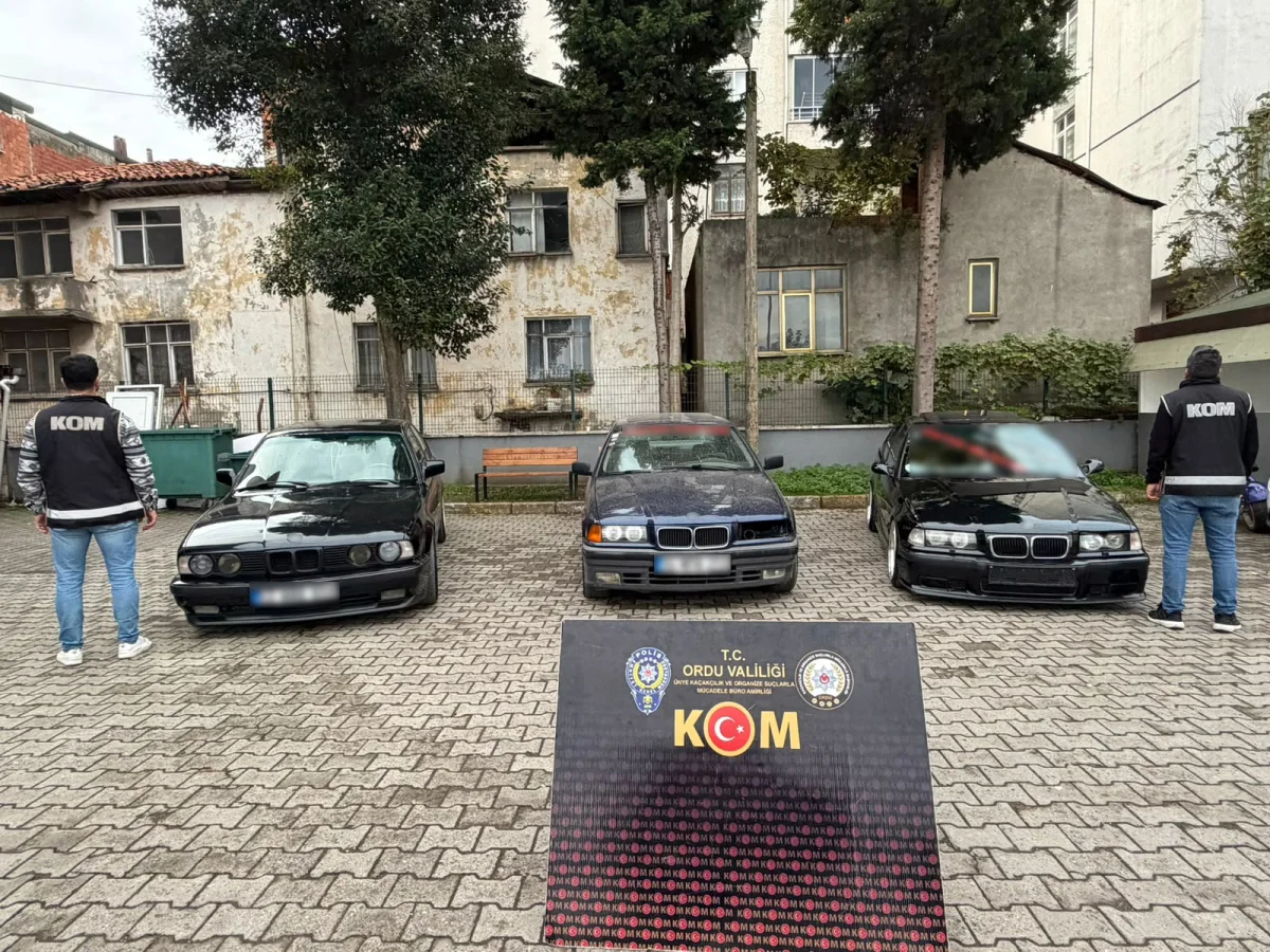 Ünye’de Şase Numarası Değiştirilen 6 Araca El Konuldu