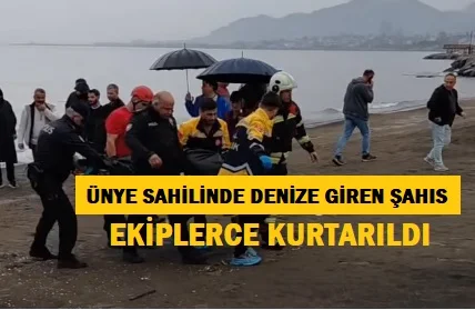 Ünye Sahilinde Can Pazarı! 150 Metre Açıkta Kurtarıldı