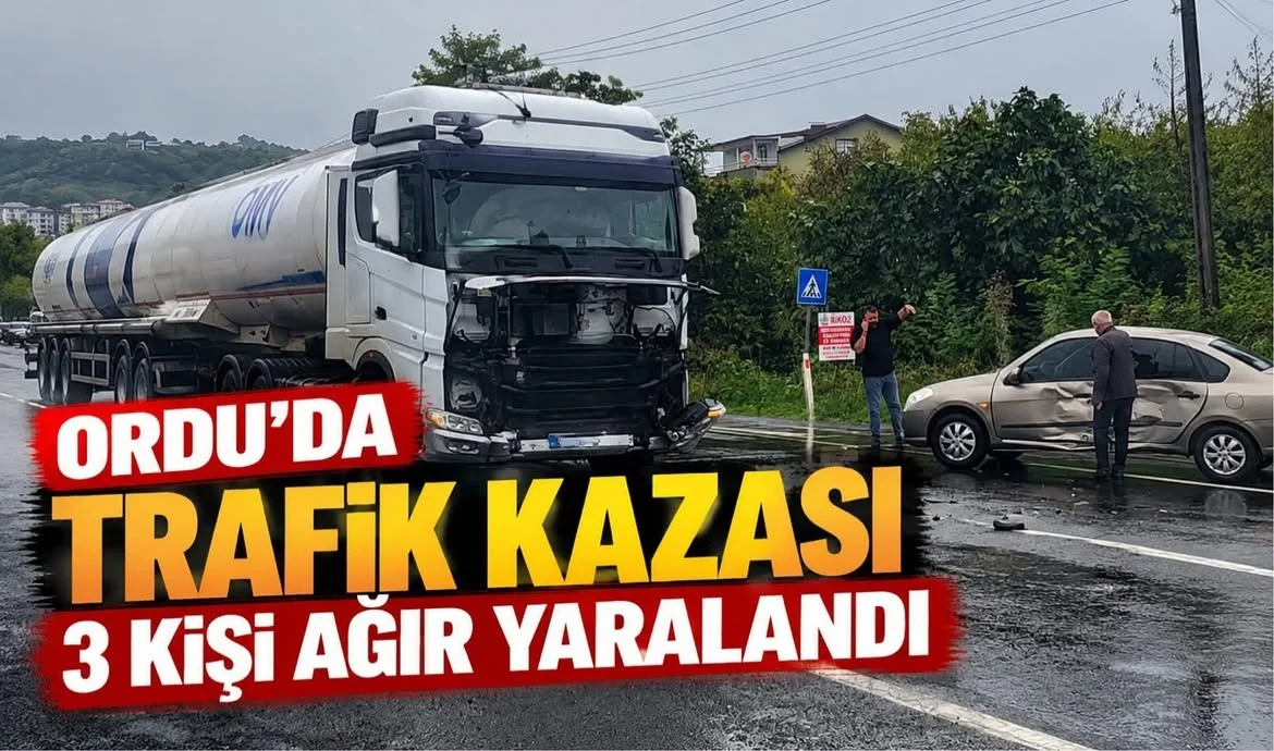 Ordu’da Feci Kaza! 3 Kişi Ağır Yaralandı