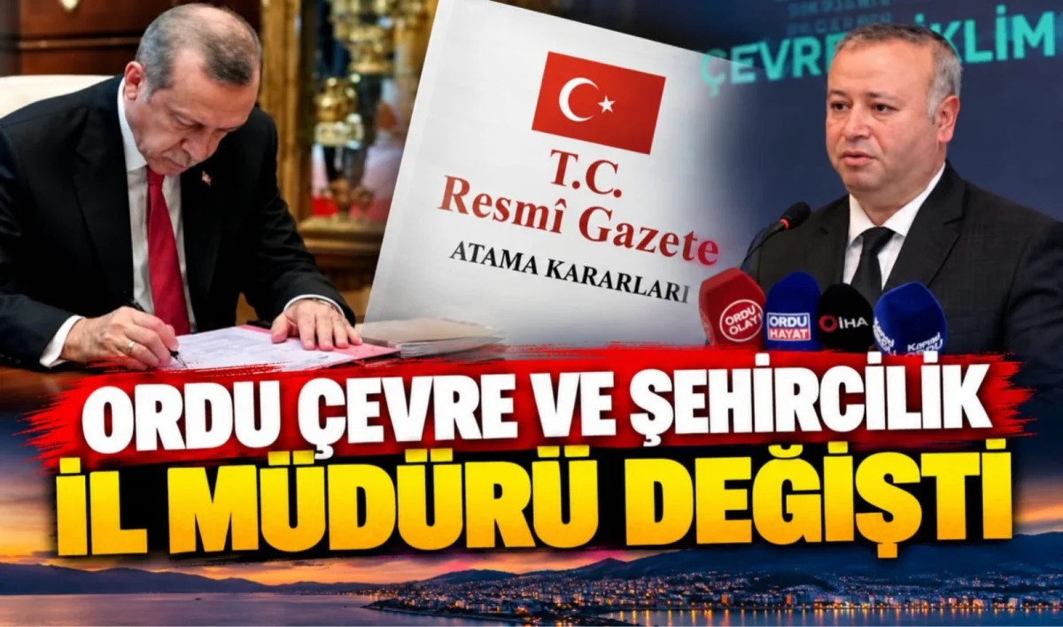Ordu’nun Yeni Çevre ve Şehircilik İl Müdürü Oktay Marşap Oldu