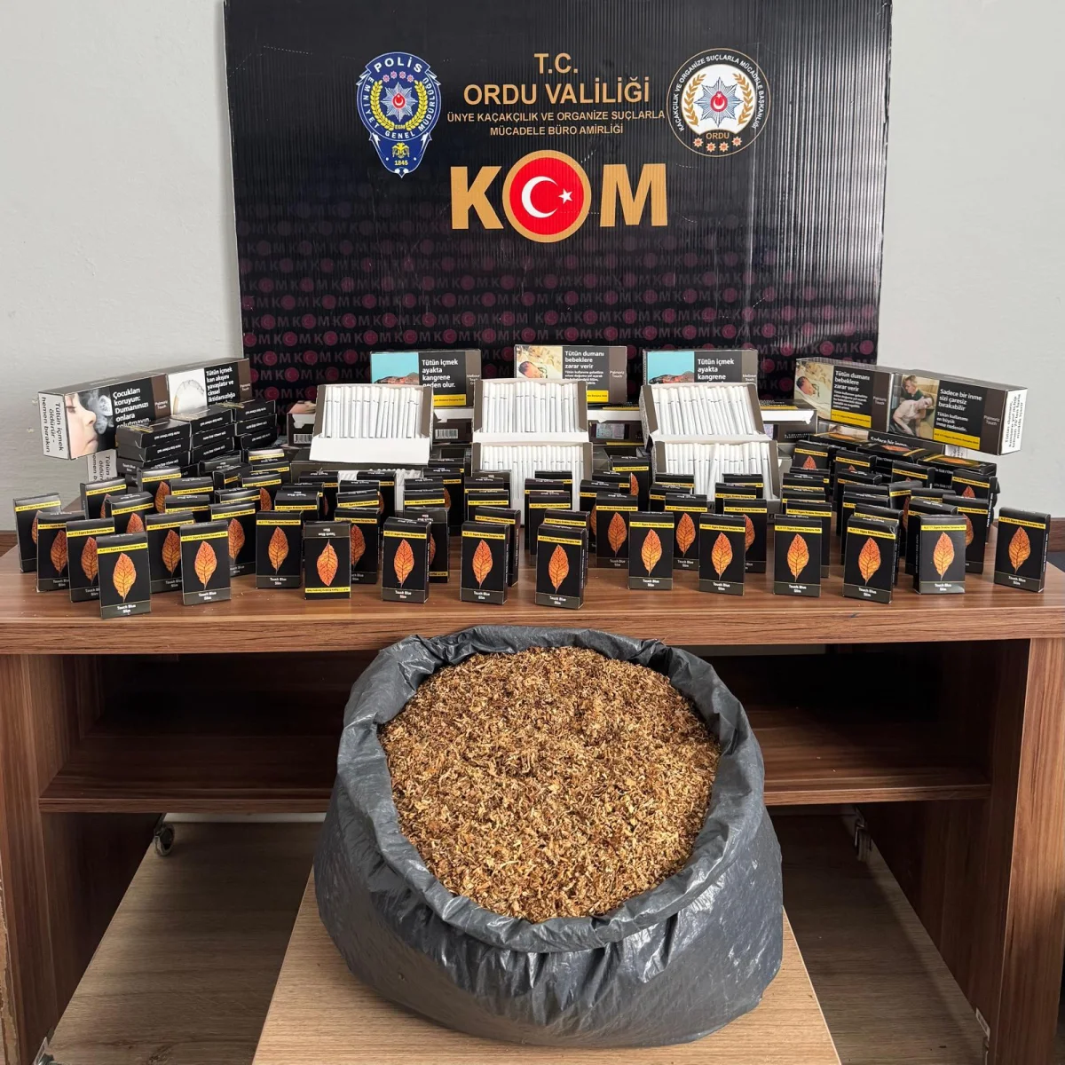 Ünye’de Kaçak Tütün Operasyonu: 7 Bin 400 Makaron Ele Geçirildi