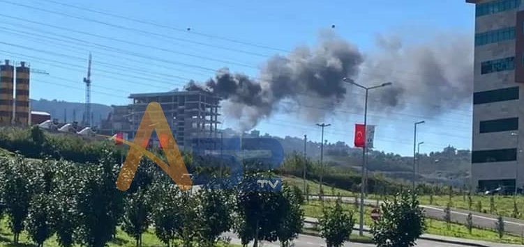 ORDU ŞEHİR HASTANESİ İNSAAT ALANINDA YANGIN ÇIKTI