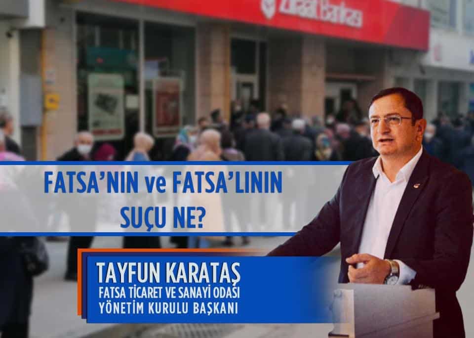 Karataştan Tepki: Fatsa’nın Suçu Ne!