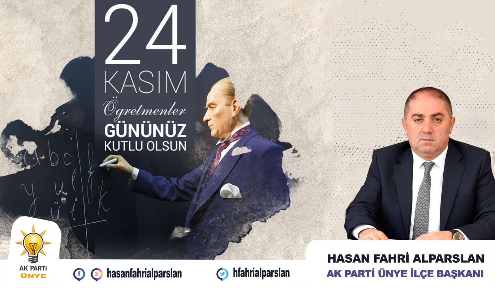 BAŞKAN ALPARSLAN’DAN 24 KASIM ÖĞRETMENLER GÜNÜ MESAJI