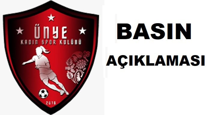Ünye Kadın Futbol Kulübünden Basın Açıklaması