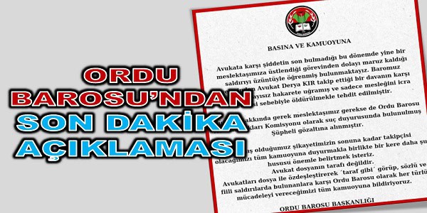 AVUKATA TEHDİT